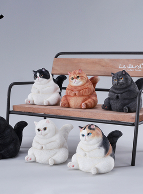 JXK团子猫模型肥猫橘猫手办