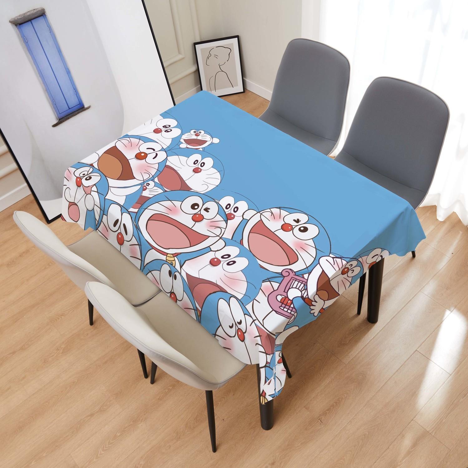 日式卡通动漫哆啦A梦桌布儿童学生少女书桌布加厚超柔绒布长方形 - 图3