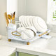 Light luxury drain bowl rack for home kitchen countertop dishes