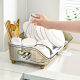 Light luxury drain bowl rack for home kitchen countertop dishes