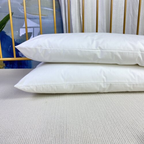 羽丝绒超低枕头护颈椎保健枕全棉酒店儿童学生软枕芯超薄矮枕头 - 图2