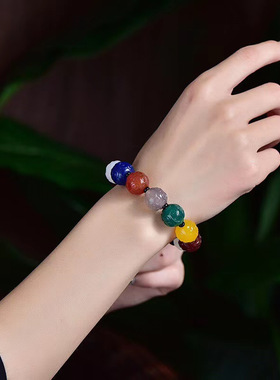 藏传七色多宝手链情侣饰品礼物款