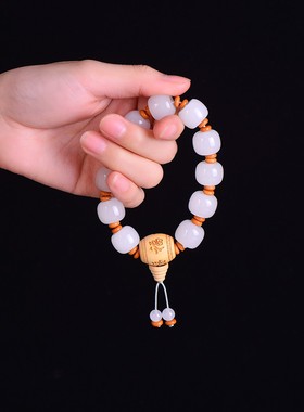 金丝玉老型珠手串情侣手串饰品款