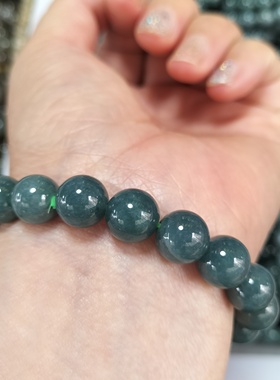 A货蓝水玉石手链男女款首饰珠宝