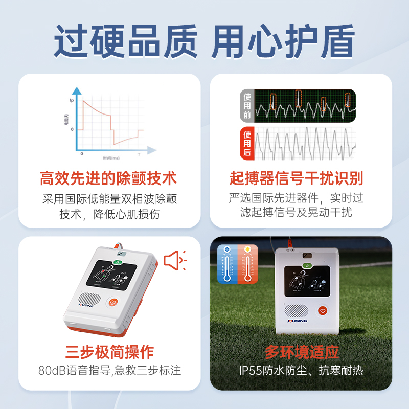 久心AED体外除颤仪公共急救半自动除颤器iAED-S2HE护航冬奥 - 图0