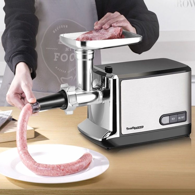 正品德国tenfly不锈钢电动家用绞肉机全自动灌香肠机肉馅灌肠商用