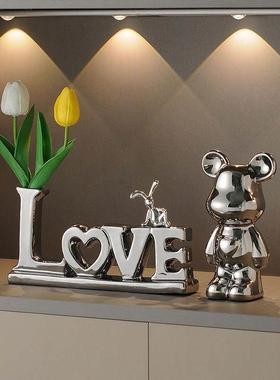 摆件柜子客厅高级感小众入户玄关收纳摆设工艺品轻奢华客厅酒柜