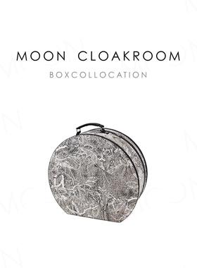 moon样板房衣柜收纳箱衣帽间收纳盒灰色老虎半月盒软装摆件