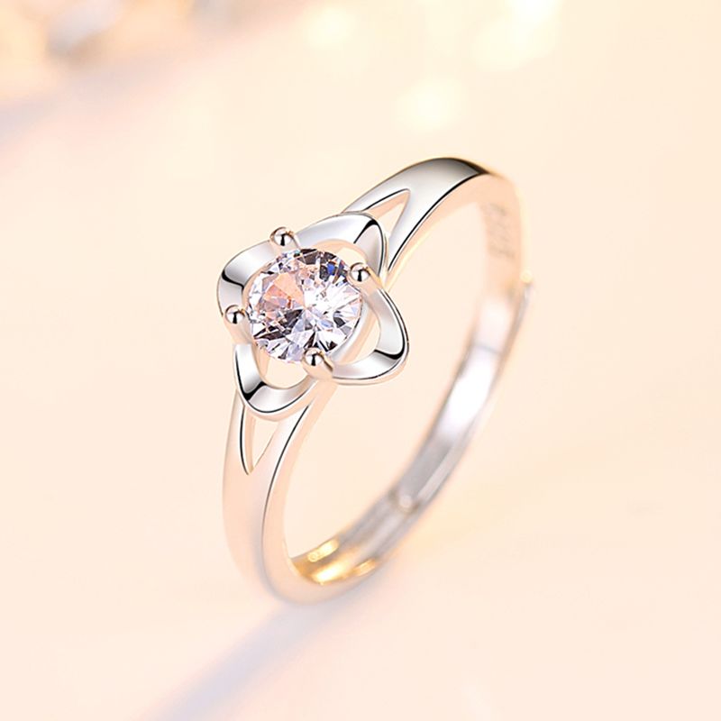 Four-leaf clover silver ring fashion personalized ring 2026 new proposal couple Chinese Valentine's Day gift girlfriend 520 gift