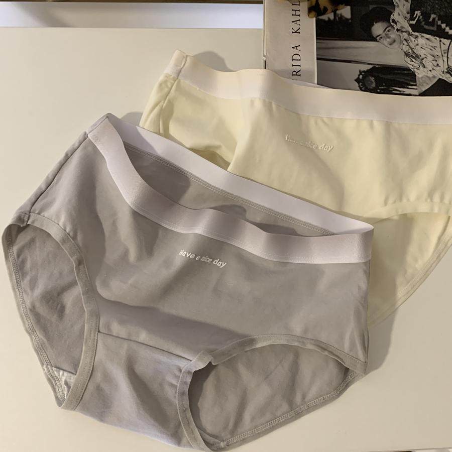 树懒少女简约字母运动风纯棉内裤女生中低腰抗菌短裤透气三角裤头,淘宝优惠券,粉丝福利购,淘宝优惠卷