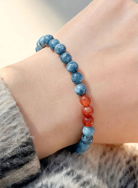 HIBAO喜小宝蓝色转运珠串珠手链