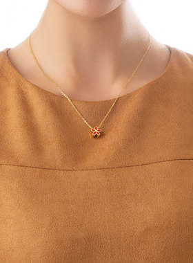 HIBAO喜小宝轻奢花朵项链不掉色