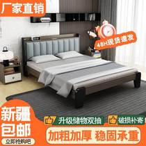 Xinjiang Soft Pack Modern Brief about 1 8 m Double beds Bedroom rental room Bed Economy Type Single Bed 1 2 m