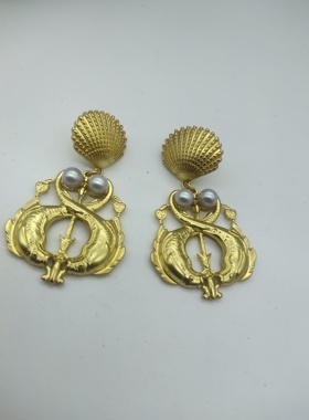 青岛中古饰品猫头鹰rdquo18K小众华美拜占庭风格925银针耳钉