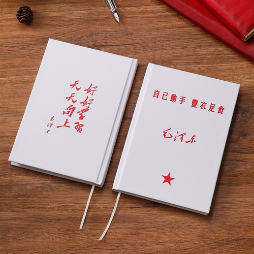 精装语录笔记本复古国潮励志语录中国风星星之火好好学习丢掉幻想硬壳记事本纪念送老师学生单位礼物B6手账本 - 图0