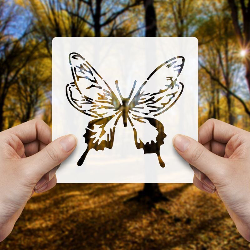 绘画蝴蝶套装可重复使用手抄报模板 diy扇子刺绣蜡染镂空图案模板,淘宝优惠券,粉丝福利购,淘宝优惠卷