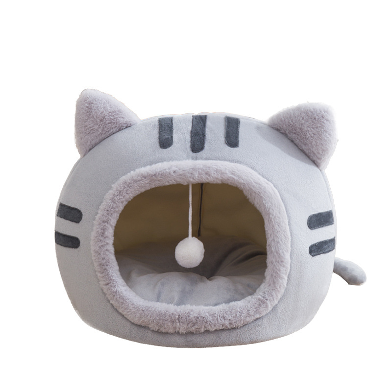 猫窝四季通用猫咪造型冬季保暖宠物屋半封闭式冬天猫窝安全感狗窝