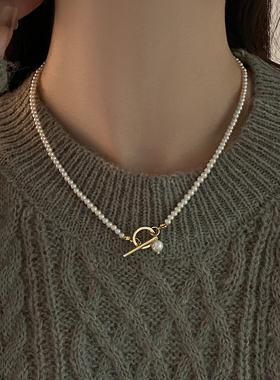 伊灿天然淡水极细小米珠项链女