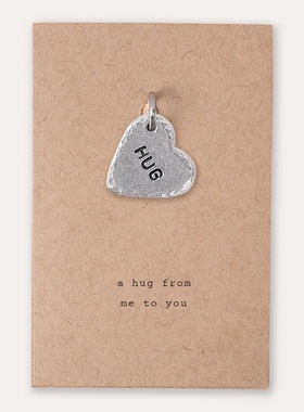 吊坠英国手作 KUTUU 拥抱金属锡吊坠小众项链手链礼盒情侣情人节