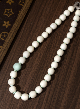 二梦三青【泰姬陵之谜】天然绿松石项链女鹿角锁骨里时尚百搭高级