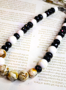 二梦三青【欧若拉之约】原创小众饰品天然石蜜蜡中古风项链女气质