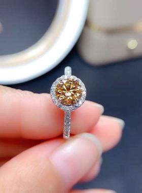 日韩经典圆包仿天然摩根石戒指