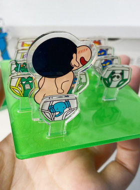 蜡笔小新立牌小新穿裤裤摆件亚克力桌面摆件可换立牌创意动漫摆件