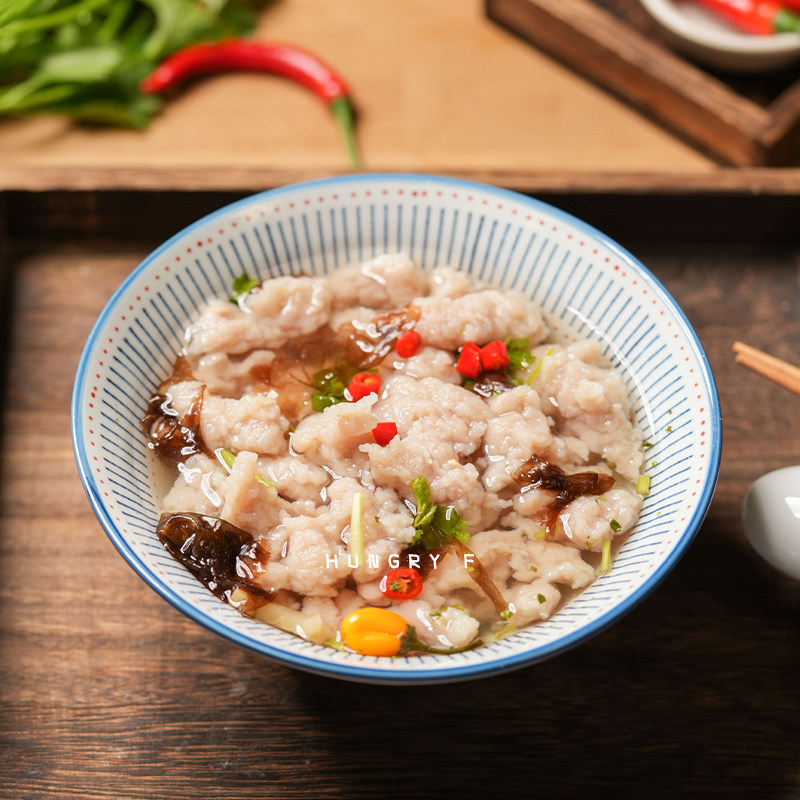 饥饿f姐温州瘦肉丸传统工艺q弹爽滑有嚼劲温州特色美食速冻