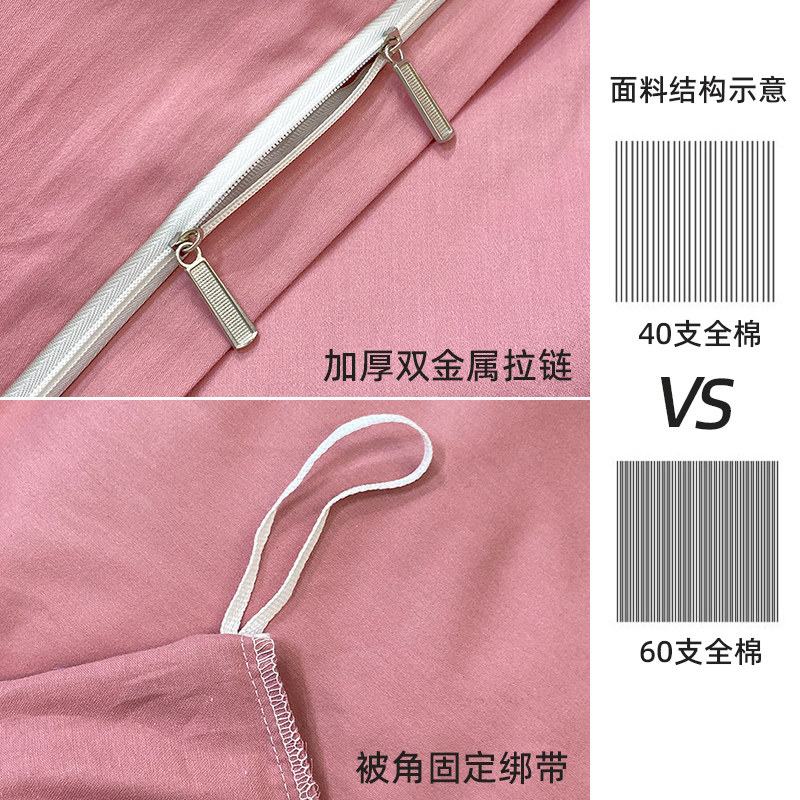 60支双面全棉单独一米八江苏南通家纺旗舰店纯棉被套180cmx220cm