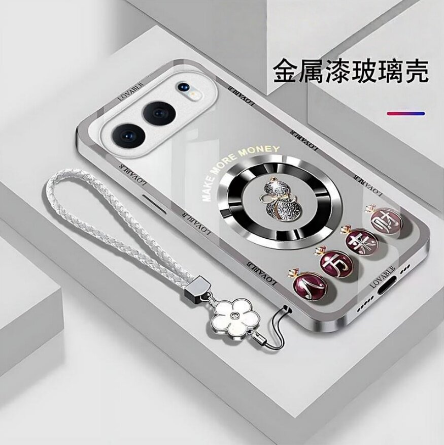八方来财葫芦玻璃壳适用【荣耀】系列手机壳500pro女款防摔全包边保护套400pro高级感400爆款200pro外壳男女
