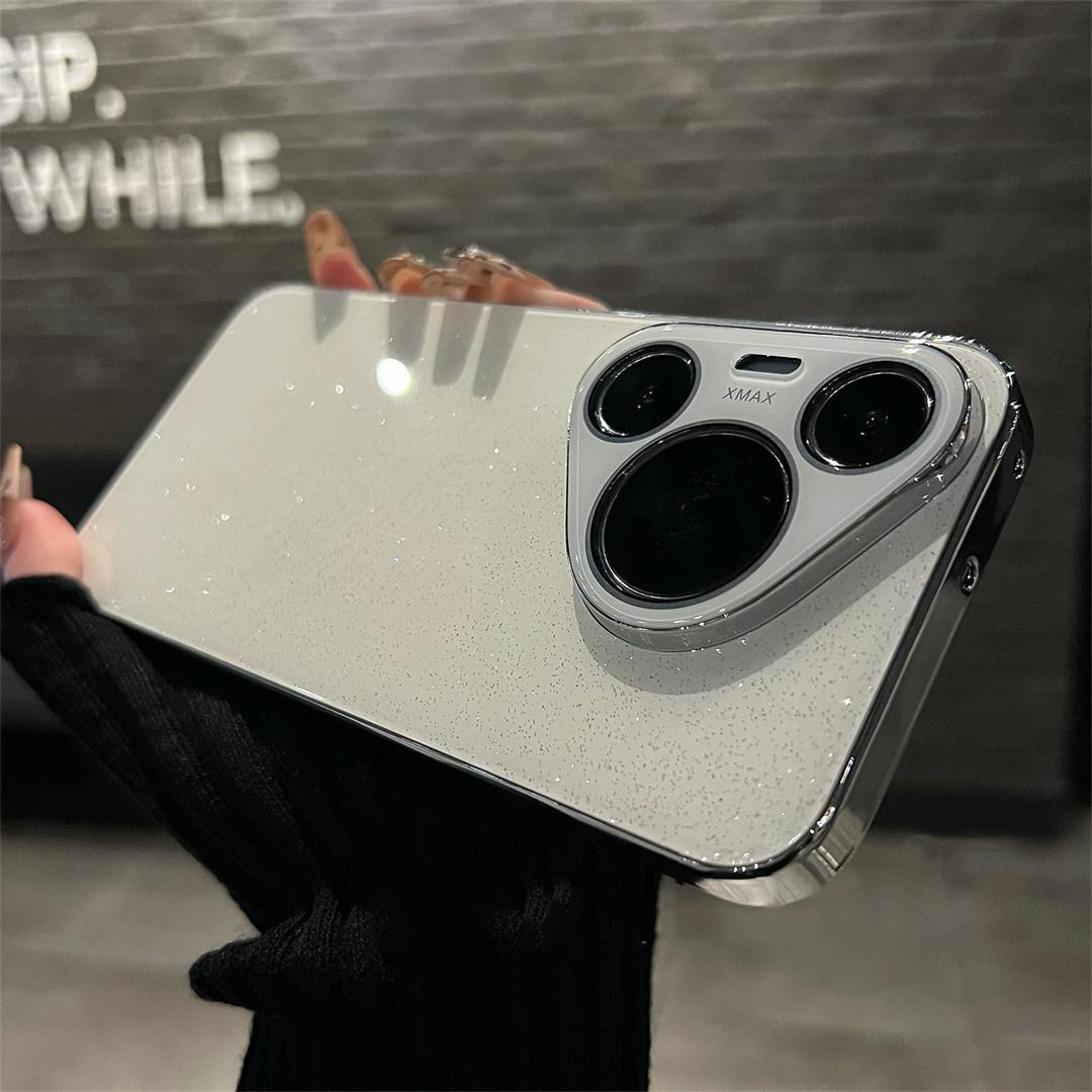 轻奢满天星闪粉电镀玻璃适用华为pura70手机壳70pro带镜头膜ultra,淘宝优惠券,粉丝福利购,淘宝优惠卷