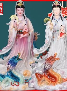 站像送子观音祥龙观世音观自摆件