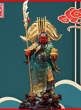 关公二爷关羽铜三界伏魔大帝摆件