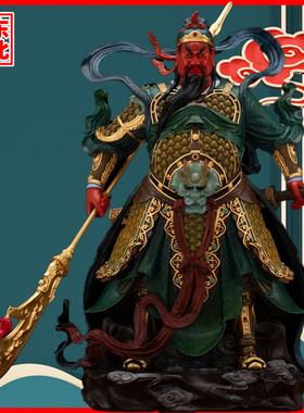 合掌韦驮菩萨伽蓝珈蓝关羽摆件