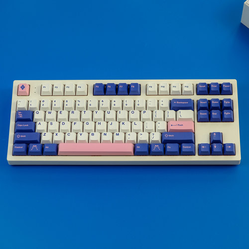 GMK Posh 粉蓝客制化键帽pbt原厂热升华61 64 68 75 84 87 96 104 - 图3