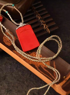 项链饰品灵丹真朱绳艺款长度可调