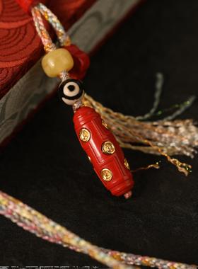 一生安官方旗舰店2025蛇年本命年 护身佛珠 朱砂吊坠 朱砂 项链