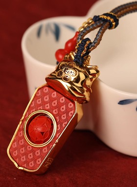 一生安官方旗舰店天然朱砂【“狮”来运转】吊坠 项链 礼物