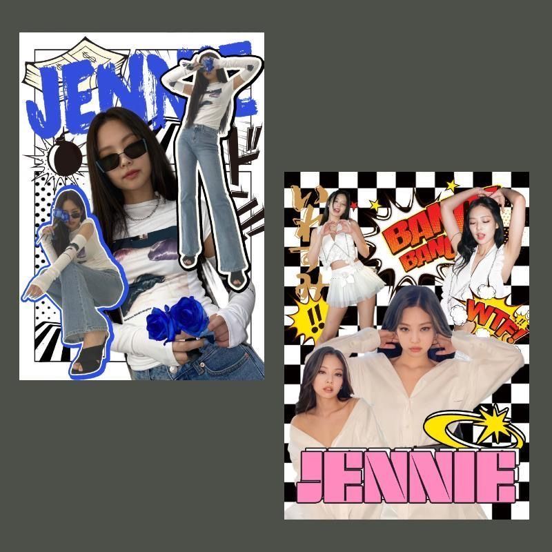 美式ins风金珍妮海报jennie海报墙贴追星粉丝应援房间背景墙纸 - 图2