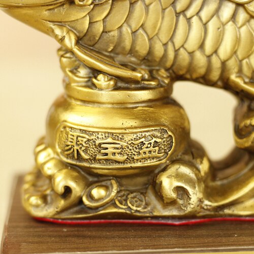 久鉴 铜鱼 铜鲤鱼跃龙门年年有余金龙鱼办公室居家工艺品摆件 - 图2