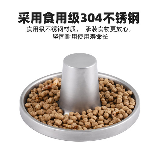 304不锈钢乌龟专用爬宠喂食器黄缘安缘半水龟陆龟食盆食台喝水盆 - 图0