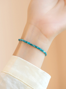 【秋冬特惠】天然蓝磷灰石高级感新品女极细手链情侣小众手串手链