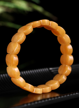 和田玉糖玉幸运珠手链手排新疆玉器男女款玉石手串且末料天然玉石