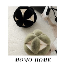 MOMO HOME spherical 100 lap home hugging soft dress with sofa leaning against pillow with core embroidered ball Alien