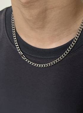 钛钢男女小众设计锁骨链