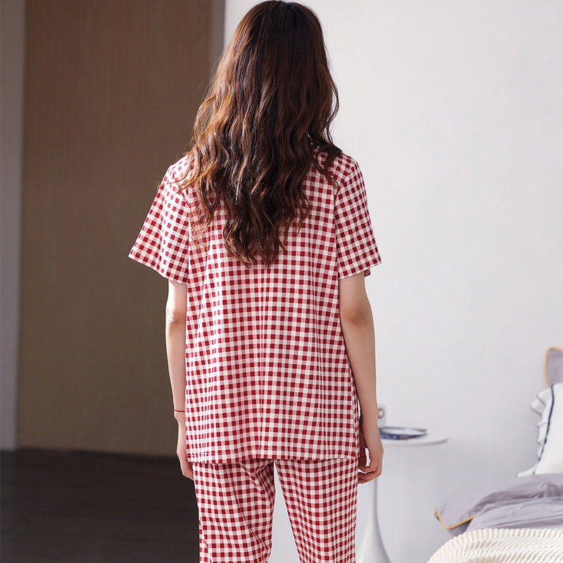 2022年新款夏季纯棉短袖7分裤睡衣 姵娇兰睡衣/家居服套装
