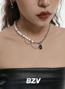 BZV原创设计黑胶执事防掉色项链