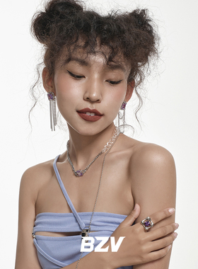 BZV未来紫不对称多元素项链