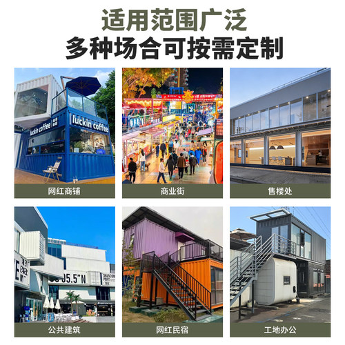 钢结构集装箱移动房屋工地住人办公室定制简易组装可拆卸活动板房 - 图2