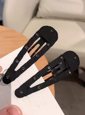 韩国发夹顶夹女网红碎发一字侧边刘海夹子后脑勺黑色发卡bb夹卡子